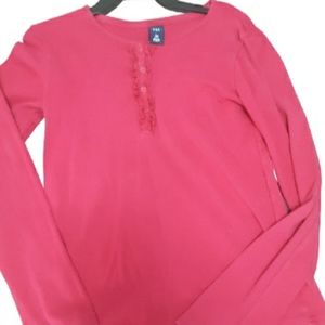 Girls size 10 long sleeved gap shirt
